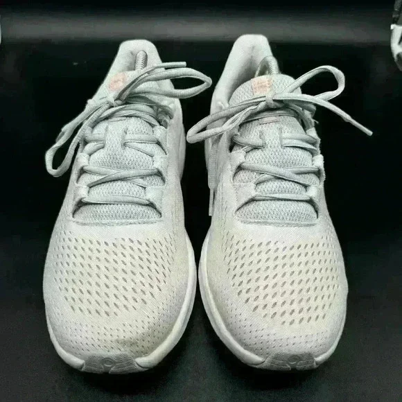 Under Armour Womens Charged Pursuit 3 Big Logo Shoes Pink/Gray Size 11 EUC CLEAN - Picture 3 of 7